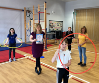 Moorfoot Primary double nomination for Scottish Education Awards 2020. From left, Emma Fairlie, acting depute head Elyse Buchanan, Emily Barnes, Zoe More and acting head teacher Christine Murray.